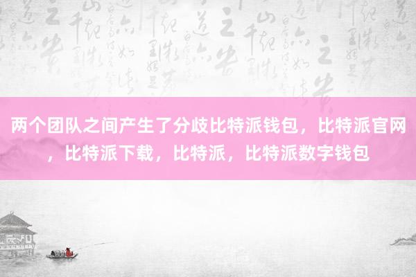 两个团队之间产生了分歧比特派钱包，比特派官网，比特派下载，比特派，比特派数字钱包