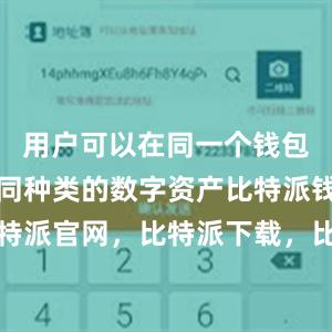 用户可以在同一个钱包中管理不同种类的数字资产比特派钱包，比特派官网，比特派下载，比特派，比特派数字钱包